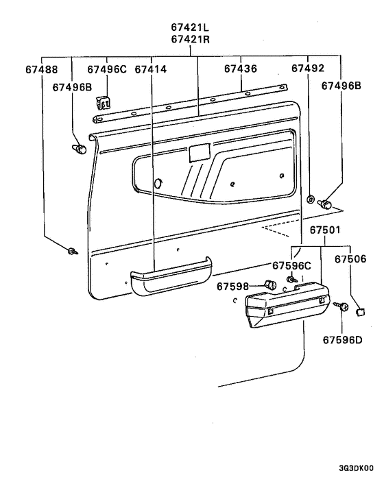 Front door trim & pull handle