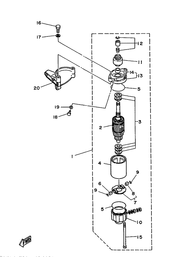 Starting motor