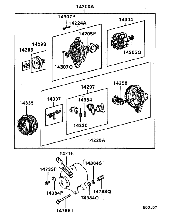 Alternator & vacuum pump
