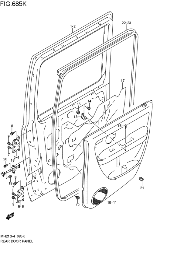 rear door panel