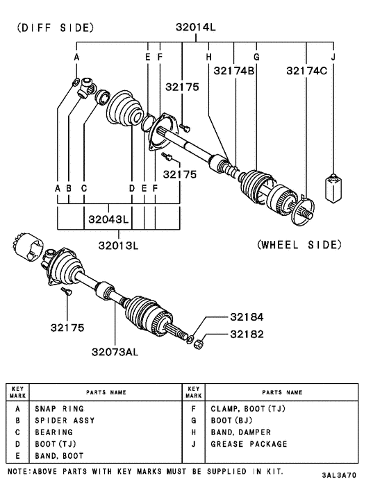 Front axle drive shaft