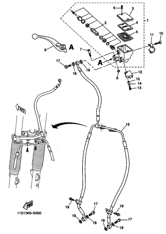 Front master cylinder