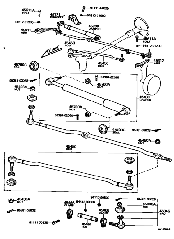 Front Steering Gear & Link