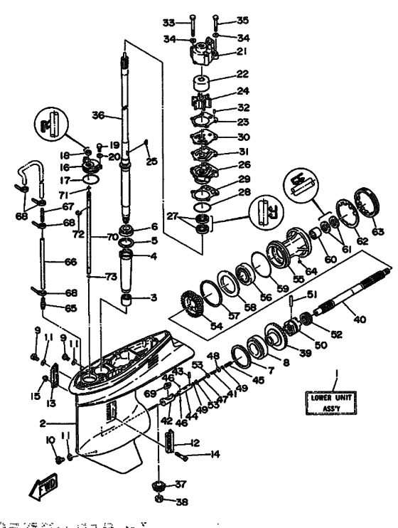Lower casing & drive 1