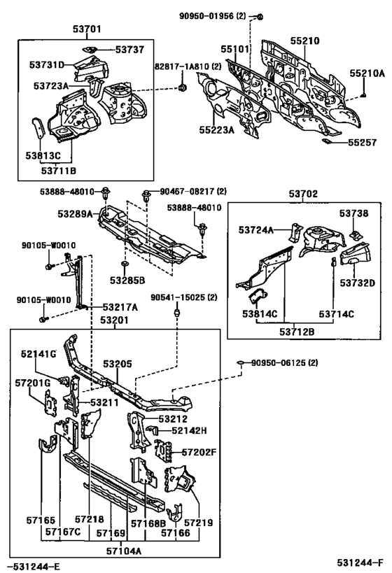 Front Fender Apron & Dash Panel