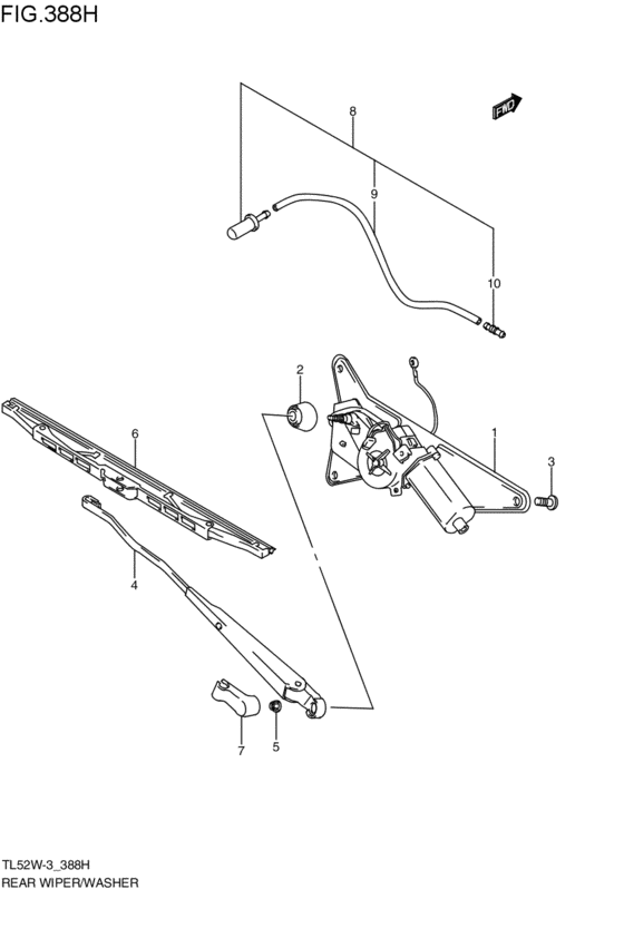 rear wind windshield wiper / washer