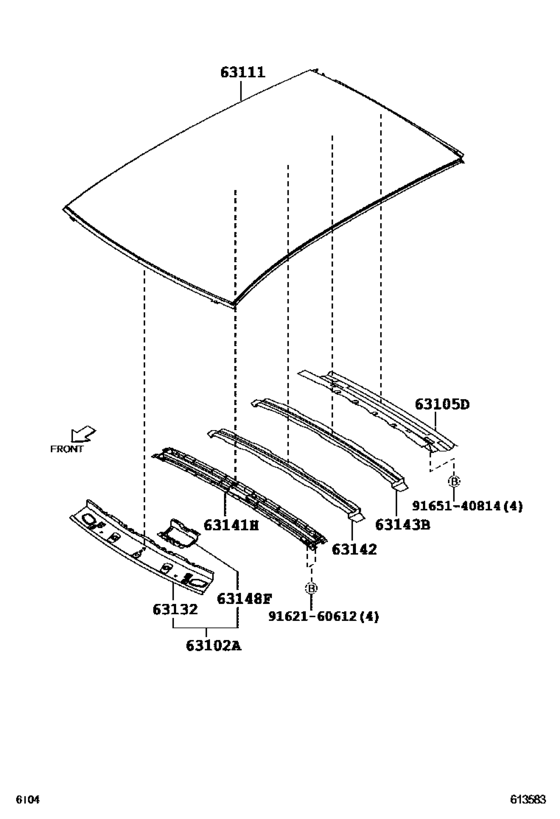 Roof Panel & Back Window Glass