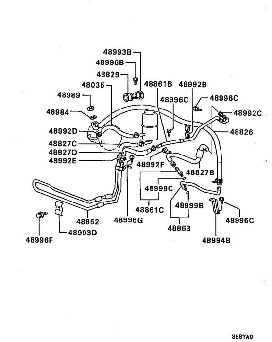 Power steering oil line