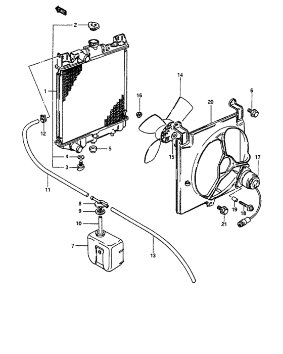 Radiator and cooling fan