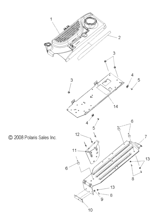 Chassis, clutch guard and cover