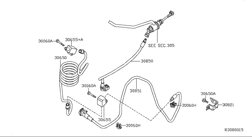 Clutch piping