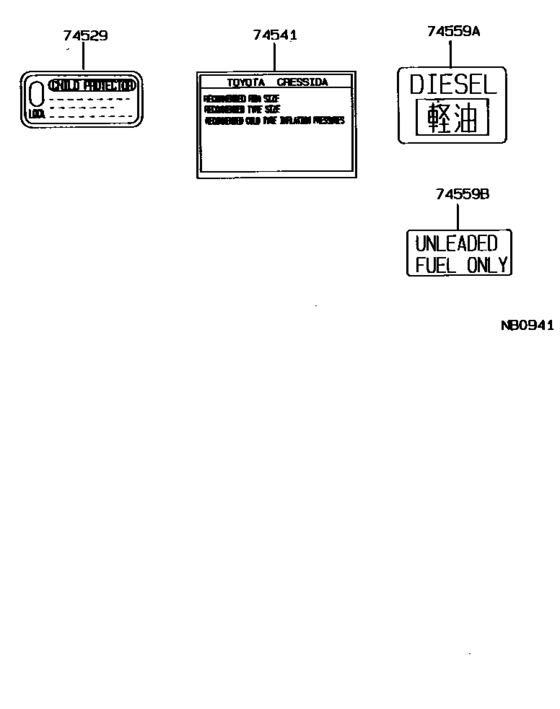 Caution Plate (Exterior & Interior)
