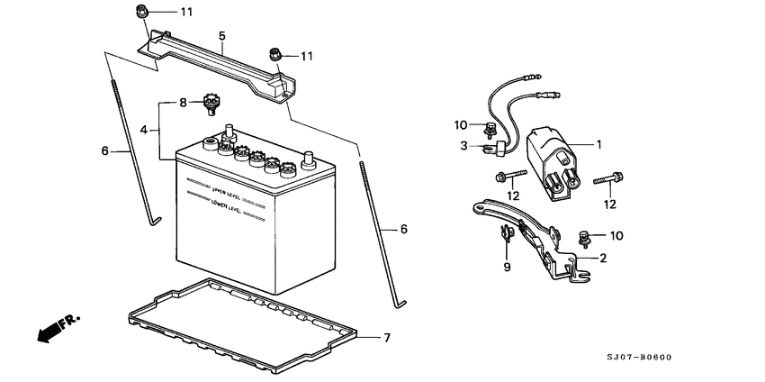 Ignition coil/battery