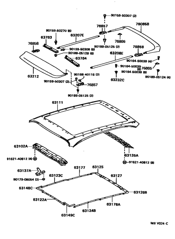 Roof Panel & Back Window Glass