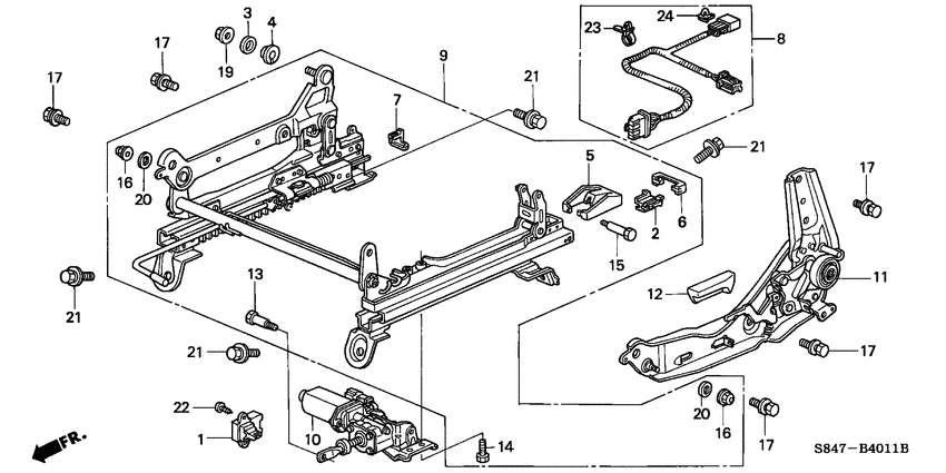 Front seat components