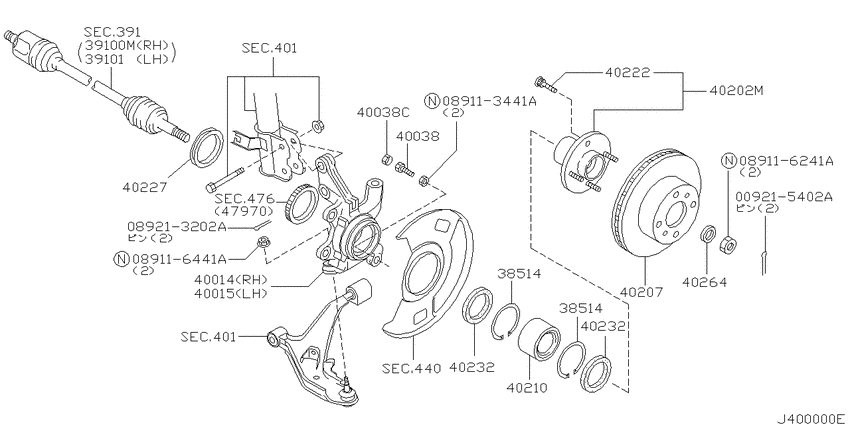 Front axle