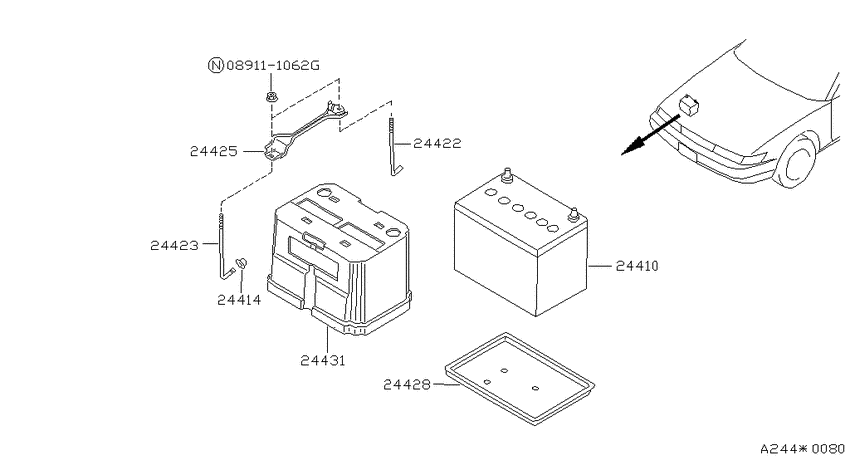 Battery & battery mounting