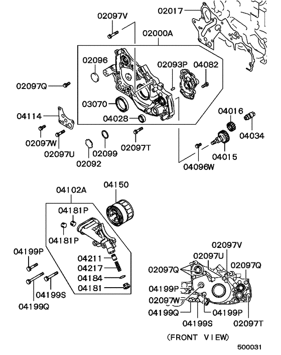 Oil pump & oil filter