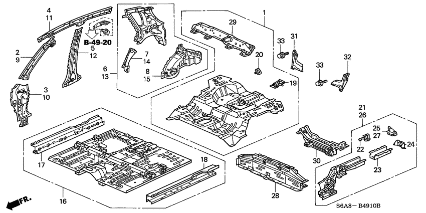 Inner panels/ floor panel