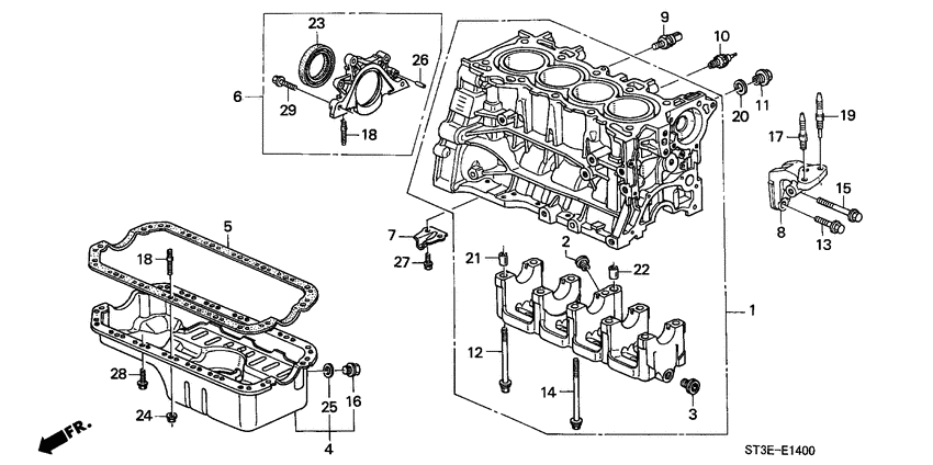 Cylinder block/oil pan
