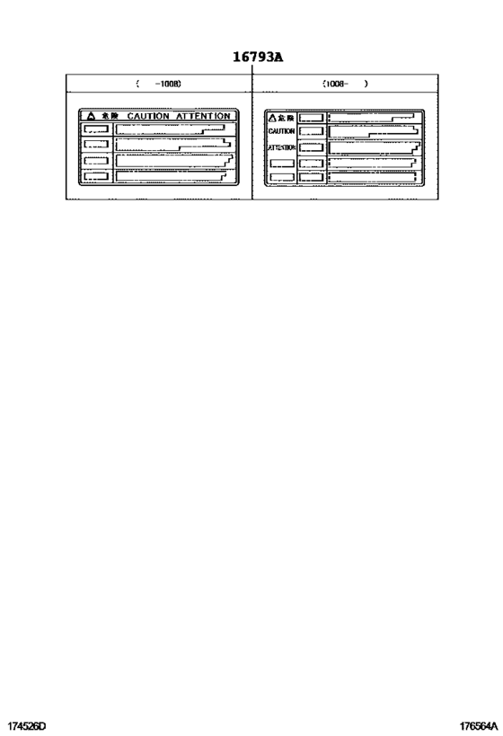 Caution Plate & Name Plate (Engine)