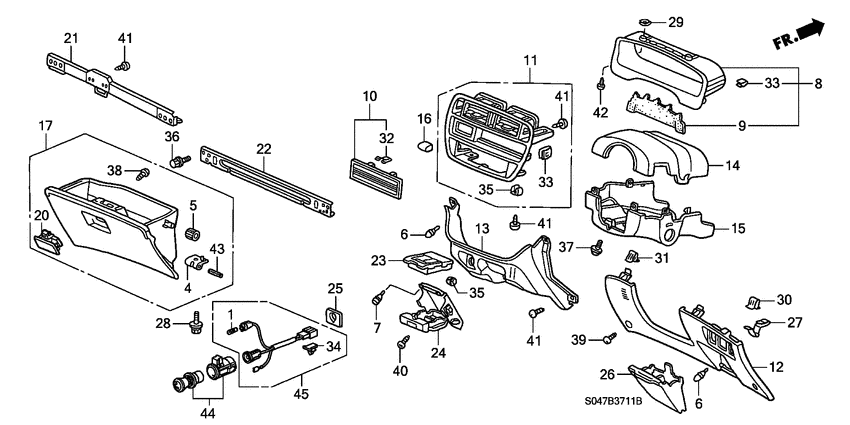 Instrument panel garnish