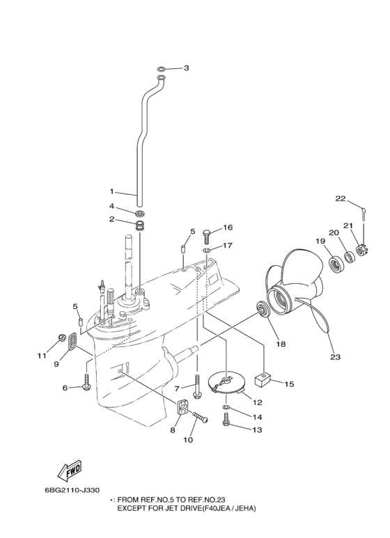 Lower casing drive
