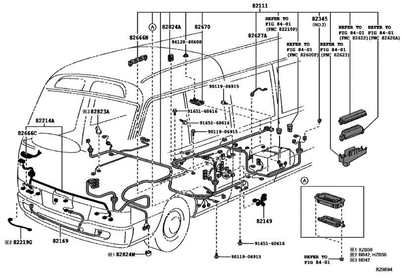 Wiring Clamp for 2006 2016 Toyota COASTER XZB50 Europe sales