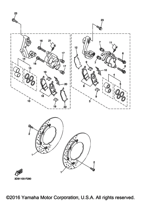 Front brake caliper