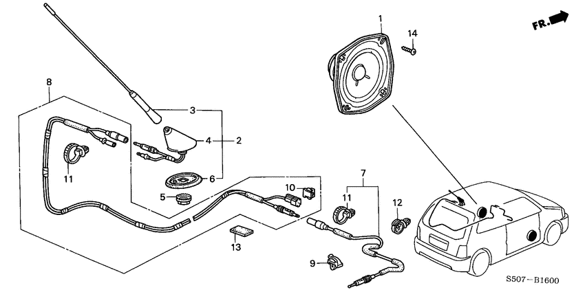 Radio antenna/speaker