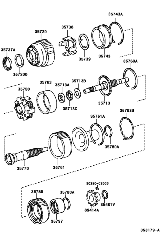 Planetary Gear, Reverse Piston & Counter Gear(Atm)