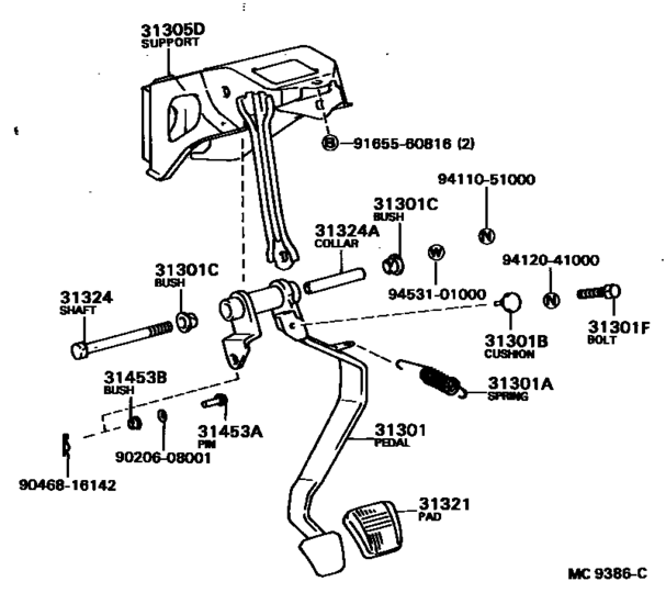 Clutch Pedal & Flexible Hose