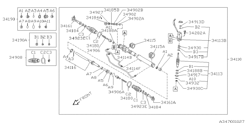 Power steering gear box