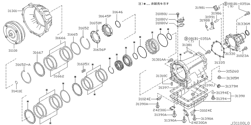 Torque converter,housing & case