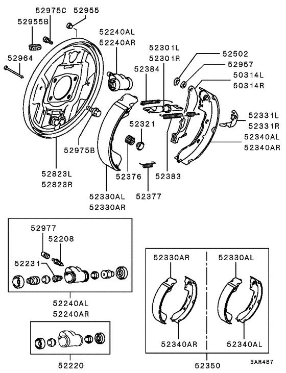 Rear wheel brake