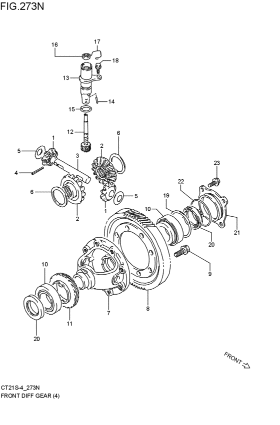 フロントデファレンシャルギヤ