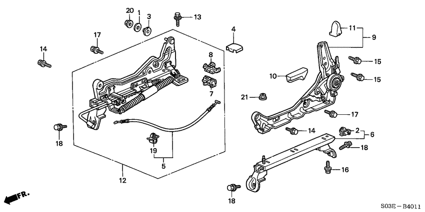 Front seat components