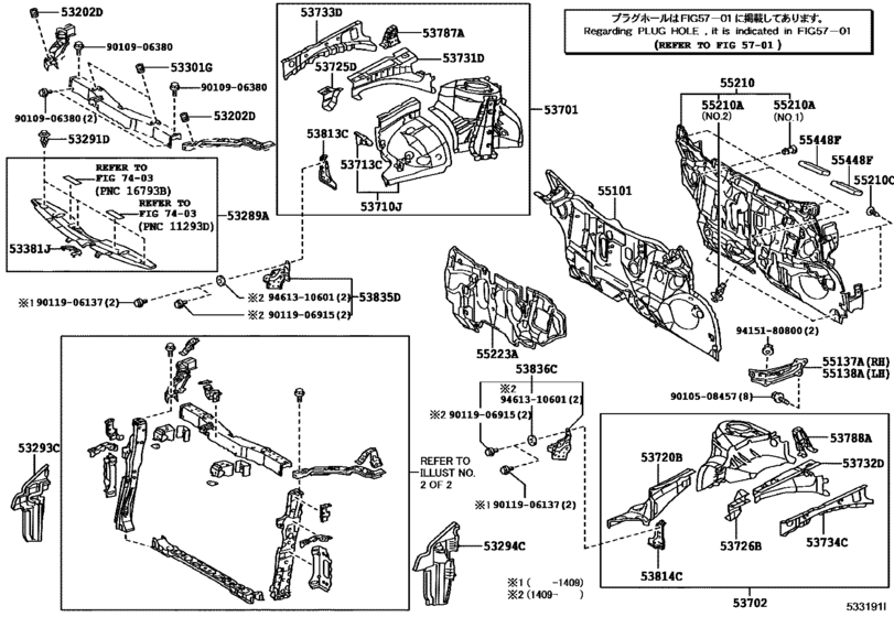 Front Fender Apron & Dash Panel