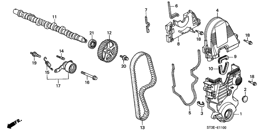 Camshaft/timing belt
