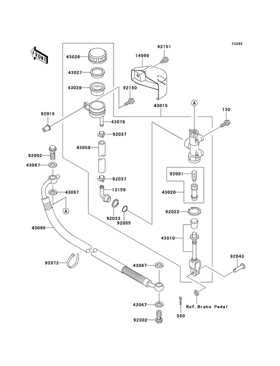 Rear master cylinder