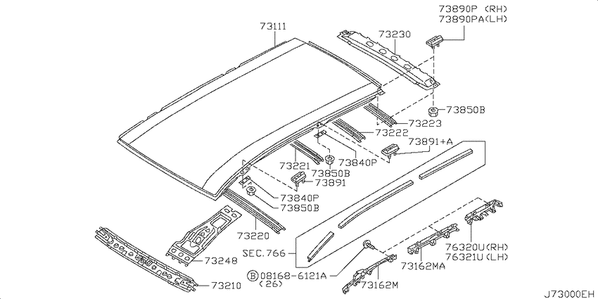 Roof panel & fitting