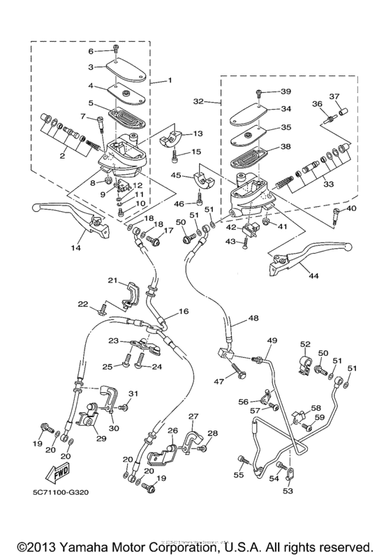 Front master cylinder