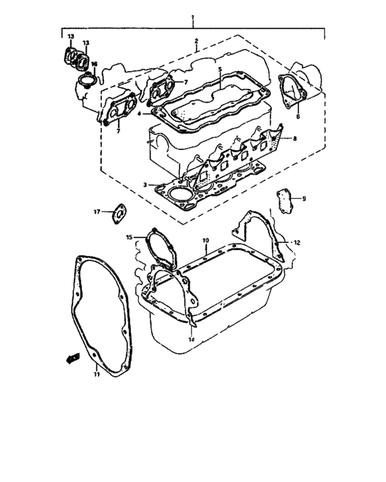 Engine gasket set