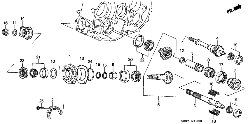 Transfer bevel gear