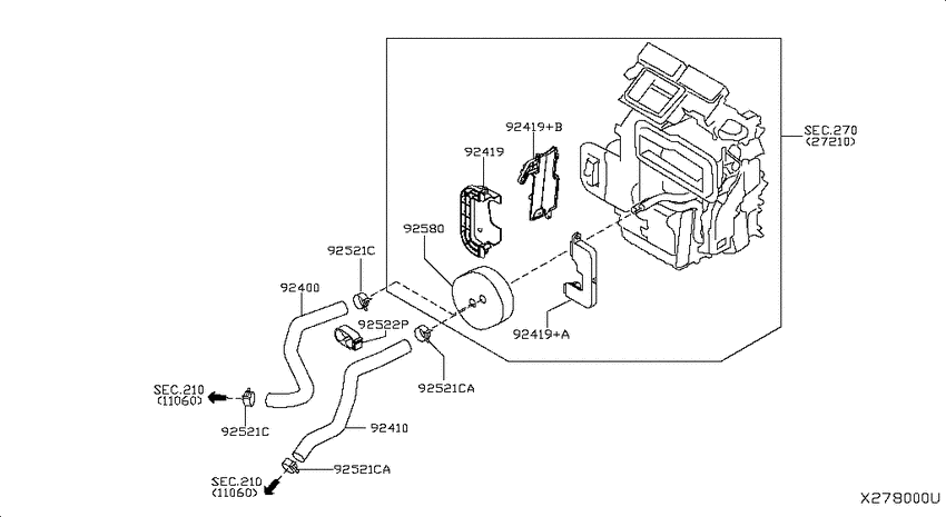 Heater piping