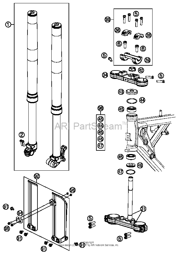 Front Fork, Triple Clamp