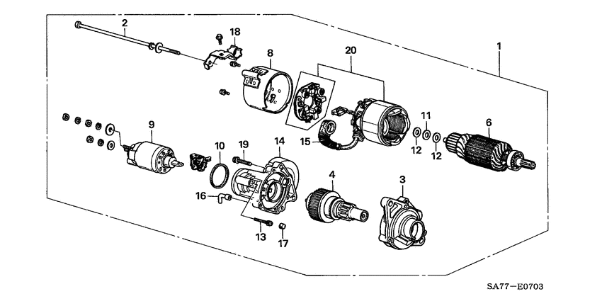 Starter motor component