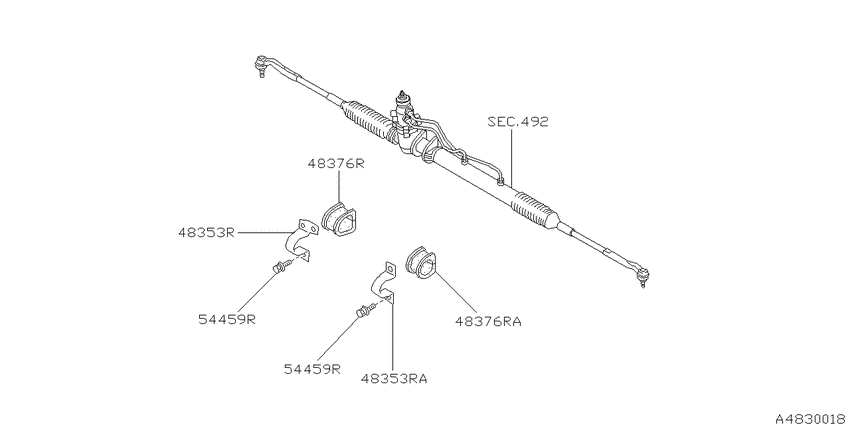 Steering gear mounting