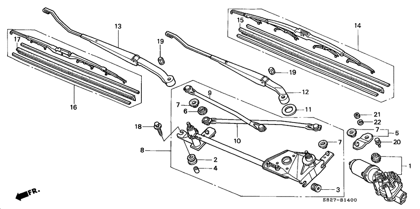 Front windshield wiper