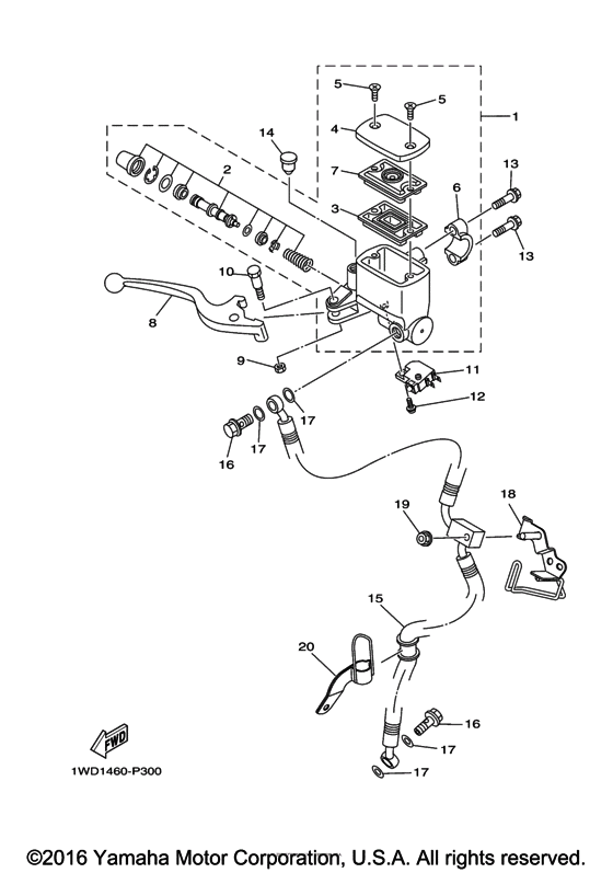 Front master cylinder